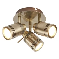 Searchlight SAMSON GU10 латунь 6603AB. Стельовий світильник