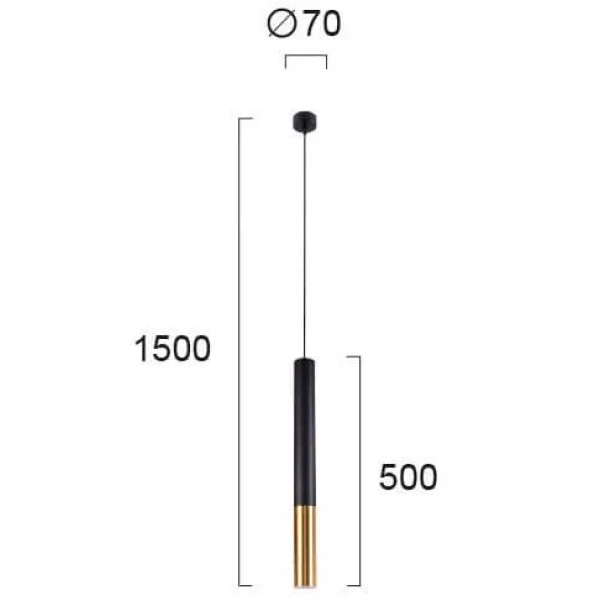 Підвісний світильник Viokef MAX GU10 чорний 4236600 - Фото 2