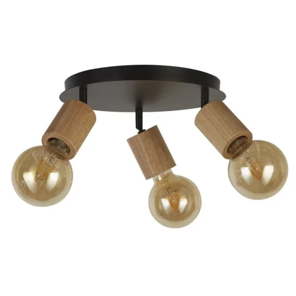 Стельовий світильник Searchlight SPINNY E27 чорний 50211-3NA - Фото 2
