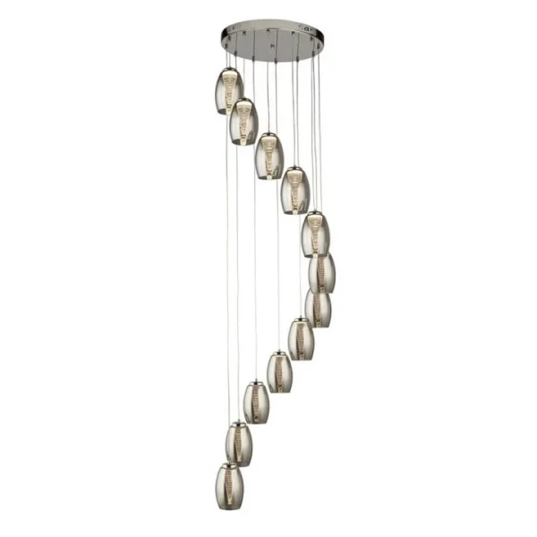 Підвісний світильник Searchlight CYCLONE 63Вт 3000К прозорий 97291-12SM