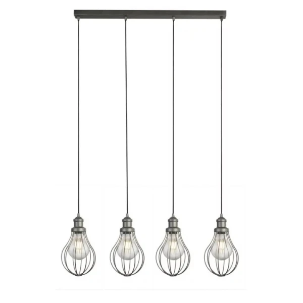 Підвісний світильник Searchlight BALLOON CAGE E27 нікель 1384-4PW