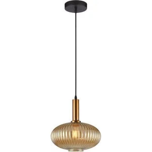Підвісний світильник Viokef SOPHIE E27 бурштиновий 4233500 - Фото 1