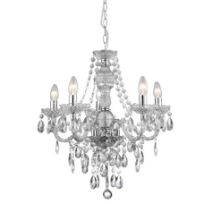 Searchlight MARIE THERESA E14 хром 8885-5CL. Люстра