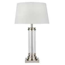 Searchlight PEDESTAL E27 білий EU5141SS. Настільна лампа
