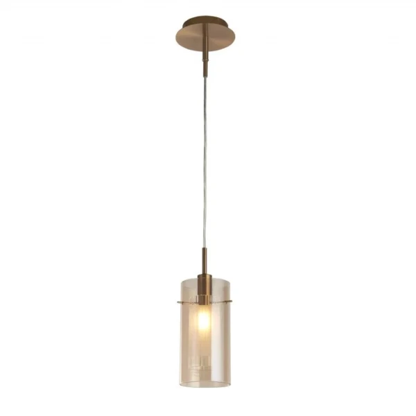 Підвісний світильник Searchlight DUO E14 бежевий 2301CP - Фото 1