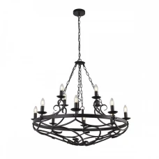 Searchlight CARTWHEEL E14 чорний 8912-12BK. Люстра