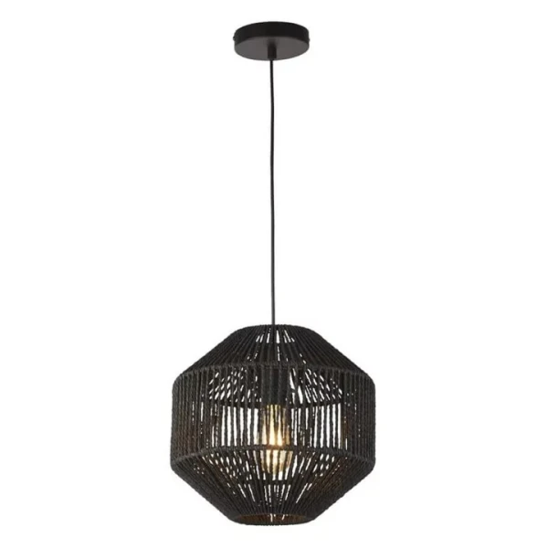 Підвісний світильник Searchlight WICKER E27 чорний 11203-1BK