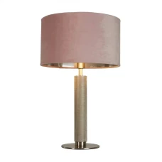 Searchlight LONDON E27 срібло/червоний EU65721PI. Настільна лампа