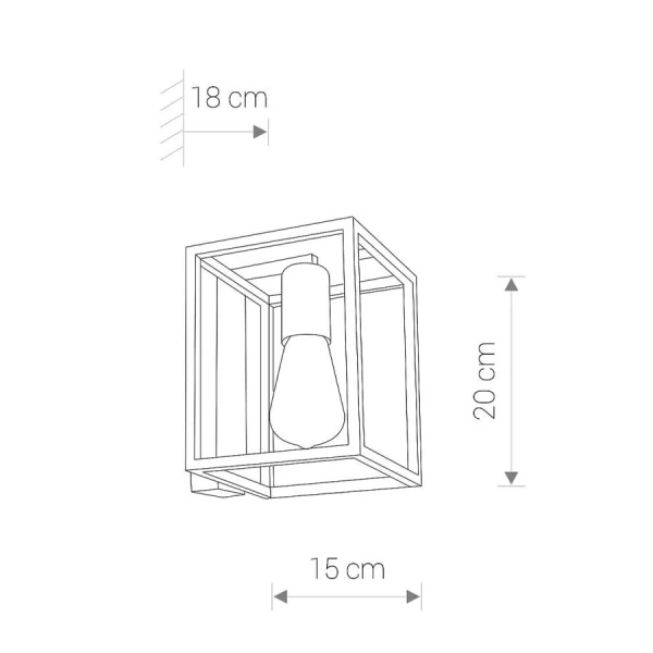 Настінний світильник (бра) Nowodvorski CRATE E27 чорний 9046 - Фото 2