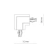 З'єднувач кутовий Nowodvorski CTLS RECESSED чорний 8683