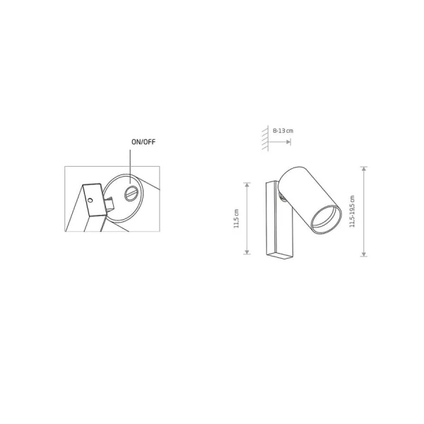 Бра спрямованого світла Nowodvorski MONO KINKIET GU10 латунний 7780 - Фото 5