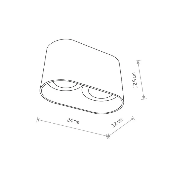 Точковий світильник Nowodvorski OVAL GU10 білий 9241 - Фото 2