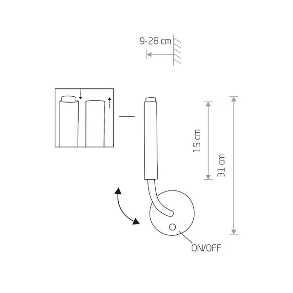Бра свічка Nowodvorski STALACTITE G9 чорний 8351 - Фото 3