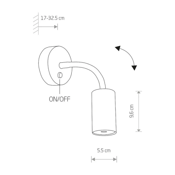 Бра спрямованого світла Nowodvorski EYE FLEX GU10 чорний 9068 - Фото 6