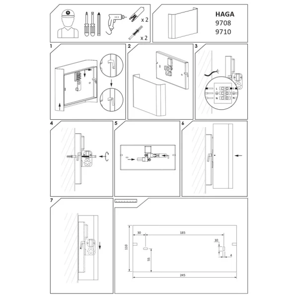 Підсвітка стіни Nowodvorski HAGA G9 білий 9708 - Фото 16