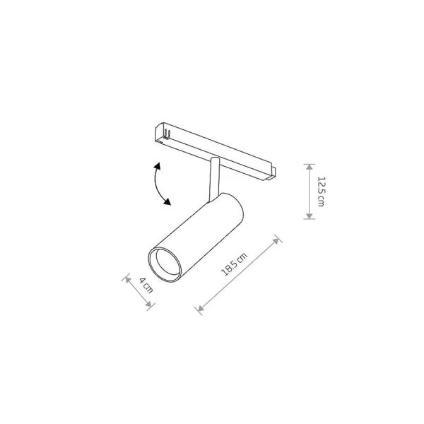 Магнітний трековий світильник Nowodvorski LVM 9Вт 3000К чорний 10142 - Фото 3