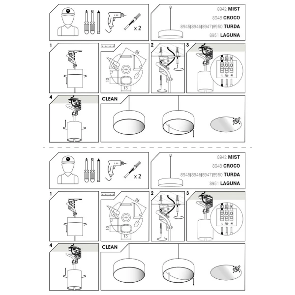 Підвісна люстра Nowodvorski TURDA E27 сірий 8946 - Фото 3