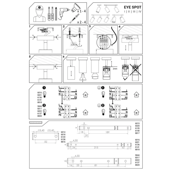 Світильник спот Nowodvorski EYE SPOT GU10 чорний 6018 - Фото 3