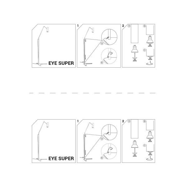 Торшер Nowodvorski EYE SUPER GU10 білий 6493 - Фото 3