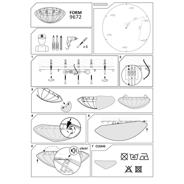 Світильник стельовий Nowodvorski FORM E27 білий 9672 - Фото 3