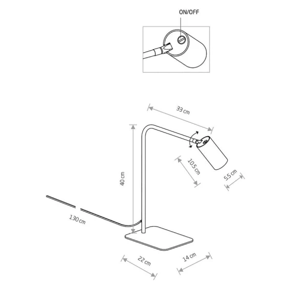 Настільна лампа Nowodvorski MONO GU10 чорний 7716 - Фото 2