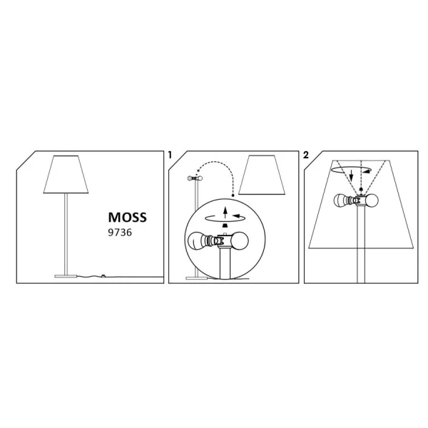 Торшер Nowodvorski MOSS E27 чорний 9736 - Фото 7