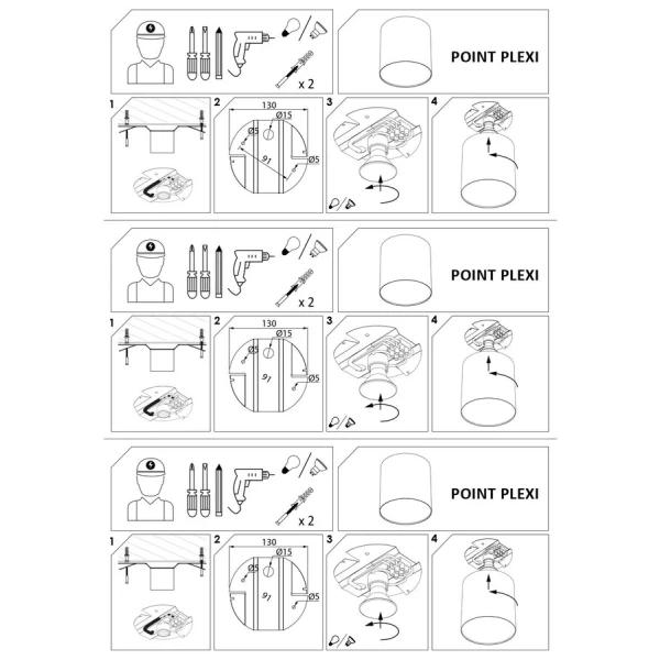 Точковий світильник Nowodvorski POINT GU10 білий 6525 - Фото 3