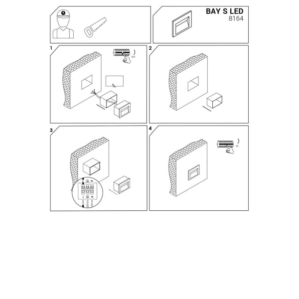 Вуличний світильник Nowodvorski BAY 3Вт 3000К чорний 8164 - Фото 5