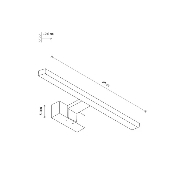 Світильник у ванну Nowodvorski CEZANNE LED 12Вт 3000К чорний 10670 - Фото 12