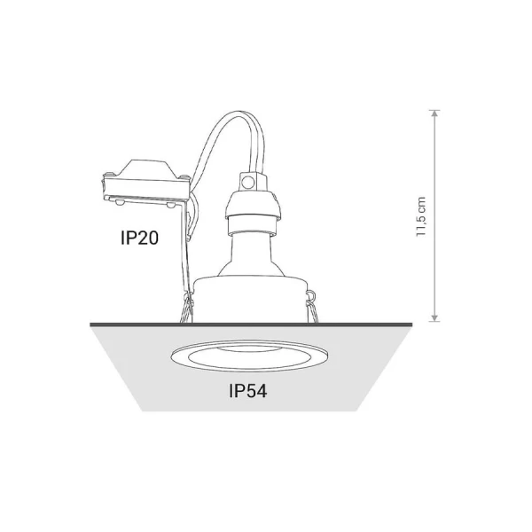 Світильник точковий врізний Nowodvorski CHARLIE GU10 чорний 8367 - Фото 5