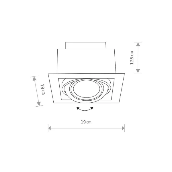 Світильник точковий врізний Nowodvorski DOWNLIGHT GU10 чорний 9571 - Фото 2