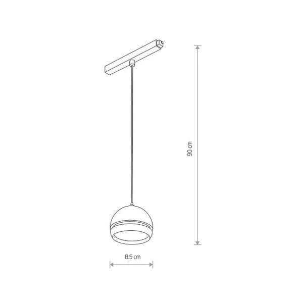 Магнітний трековий світильник Nowodvorski LVM 8Вт 3000К чорний 10155 - Фото 2