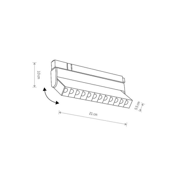 Магнітний трековий світильник Nowodvorski LVM 9Вт 3000К чорний 10145 - Фото 3