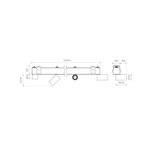 Світильник спот Nowodvorski MONO GU10 чорний 10462 - Фото 2
