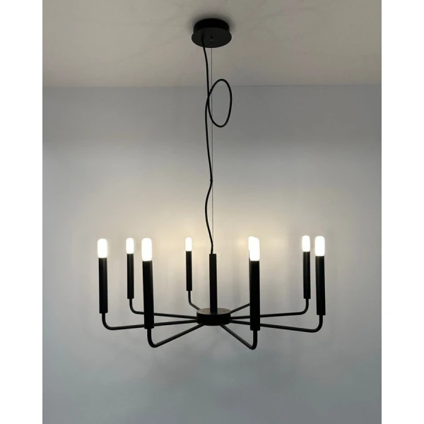 Люстра свічка Nowodvorski ORTO E14 чорний 11460 - Фото 3