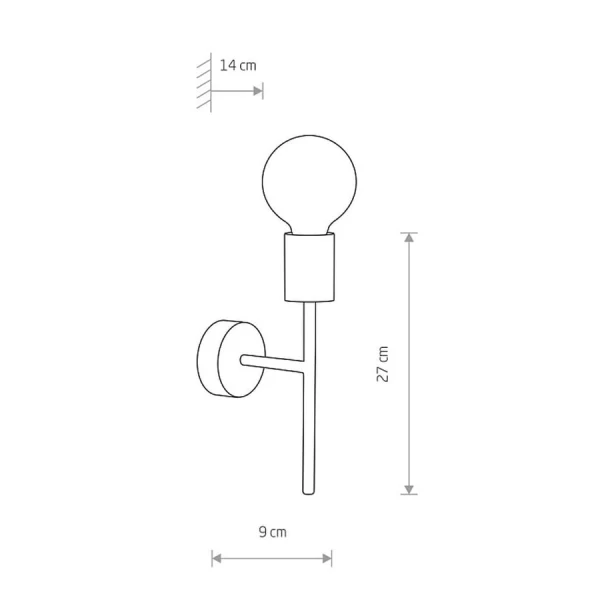 Настінний світильник (бра) Nowodvorski RADIUS E27 чорний 7762 - Фото 3