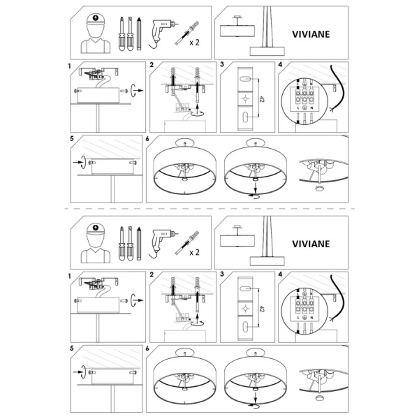 Люстра стельова Nowodvorski VIVIANE E27 білий 6391 - Фото 3