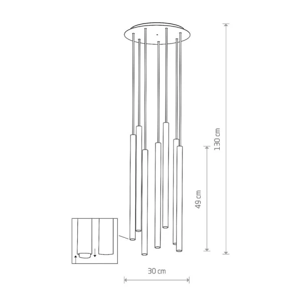 Підвісний світильник Nowodvorski LASER G9 латунний 8921 - Фото 2