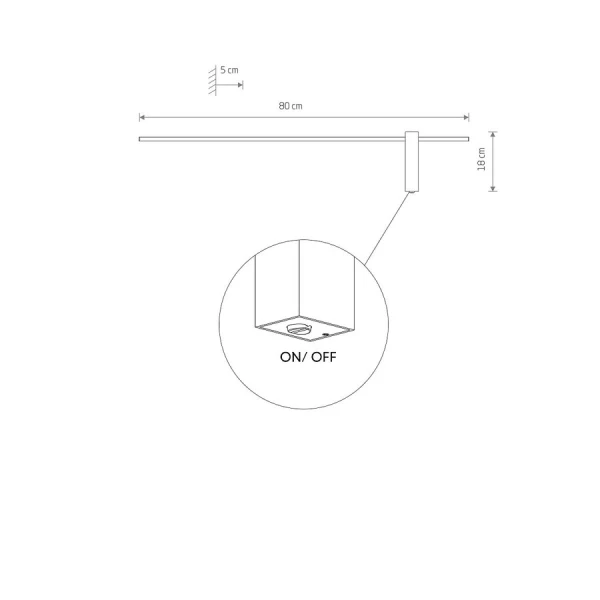 Лінійне бра Nowodvorski MOTIVE LED 11Вт 3000К чорний 10311 - Фото 2