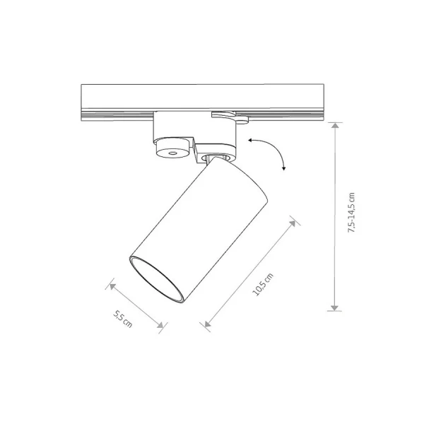 Світильник трековий Nowodvorski PROFILE MONO GU10 білий 7584 - Фото 3