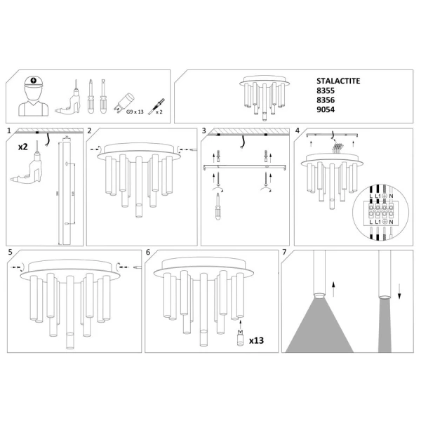 Світильник стельовий Nowodvorski STALACTITE G9 чорний 8355 - Фото 3