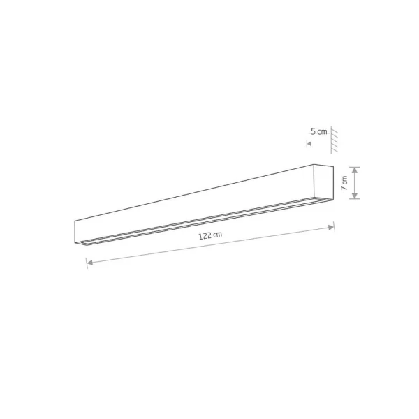 Лінійний світильник Nowodvorski STRAIGHT WALL G13 3000К чорний 7595 - Фото 2