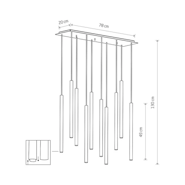 Підвісний світильник Nowodvorski LASER G9 латунний 8924 - Фото 2