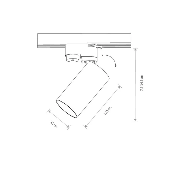 Світильник трековий Nowodvorski PROFILE MONO GU10 білий 7585 - Фото 3