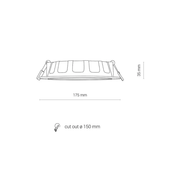 Світильник точковий врізний Nowodvorski CL KOS 16Вт 3000К білий 8777 - Фото 5