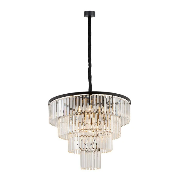 Кришталева люстра Nowodvorski CRISTAL E14 чорний 7614 - Фото 3