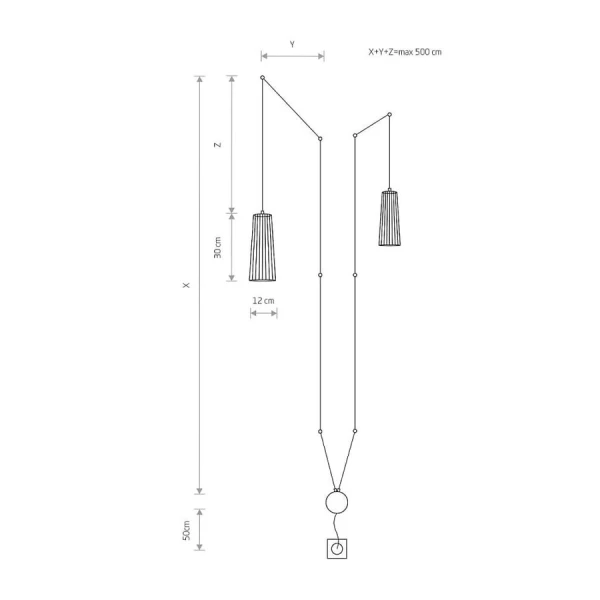 Настінний світильник (бра) Nowodvorski DOVER GU10 чорний 9263 - Фото 2