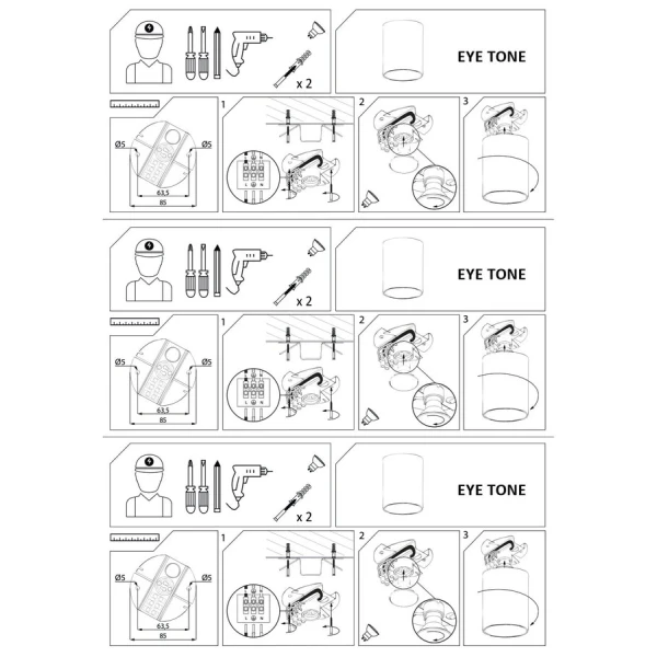 Точковий світильник Nowodvorski EYE TONE GU10 білий 8928 - Фото 5