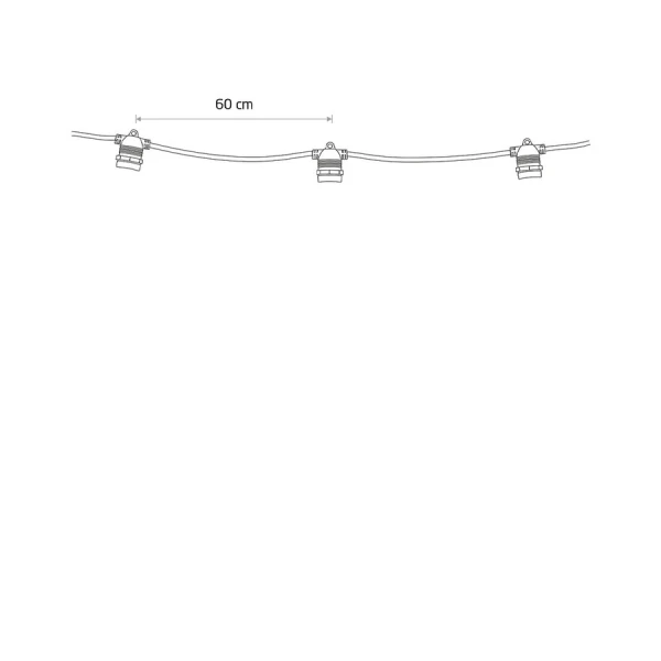 Світильник вуличний Nowodvorski FESTOON E27 чорний 7872 - Фото 4