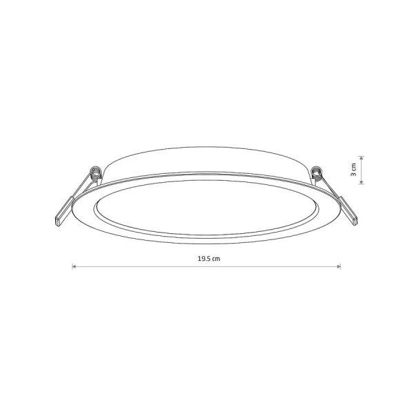 Світильник точковий врізний Nowodvorski MYKONOS 18Вт 3000К білий 10542 - Фото 2